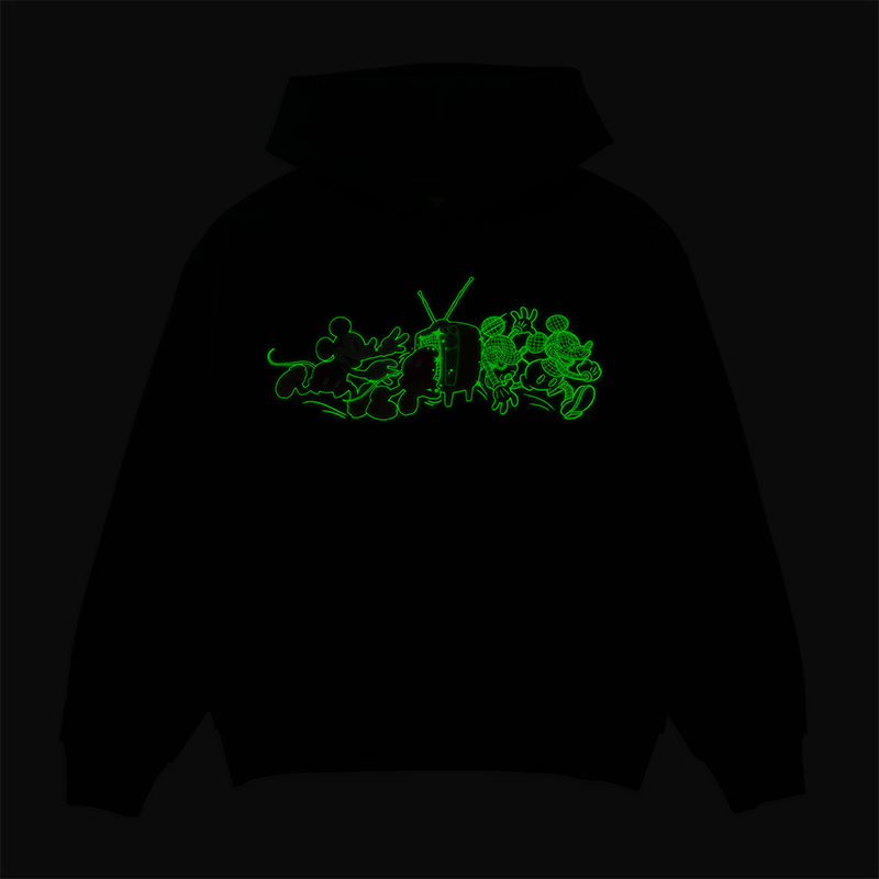 Mickey On The Grid Hoodie - Red