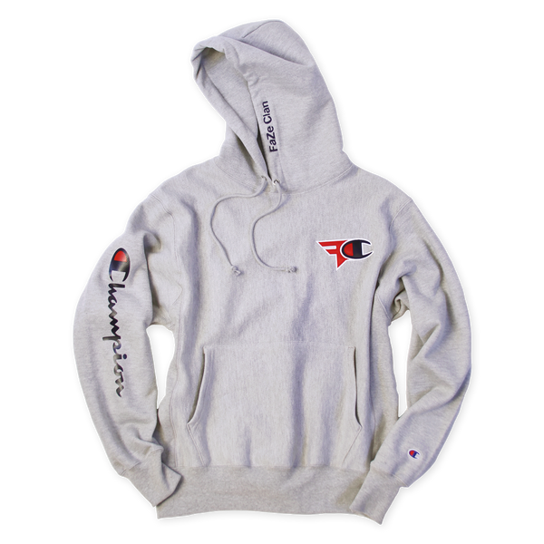 FaZe Clan x Champion Hoodie Heather Grey